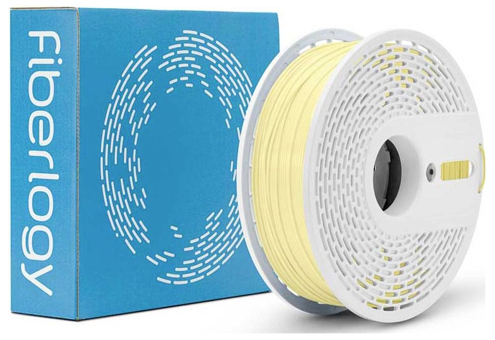 Spule mit gelbem Lichtwellenleiterkabel neben einer blauen 