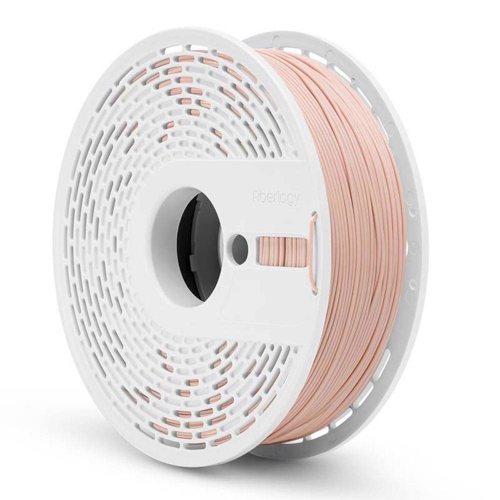 Spule rosa 3D-Druckerfaden auf einer weißen belüfteten Spule auf weißem Hintergrund.