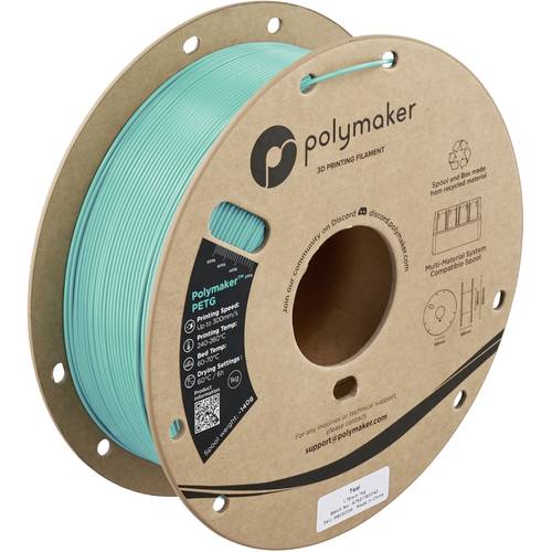 Polymaker PB05009 Filament PETG hitzebeständig 1.75 mm 1000 g Teal, Blau-Grün 1 St.
