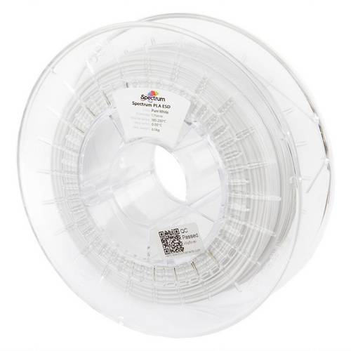 Spectrum Filaments 81643 Filament ESD PLA ESD-sicher, Highspeed Filament 1.75 mm 500 g Pure White