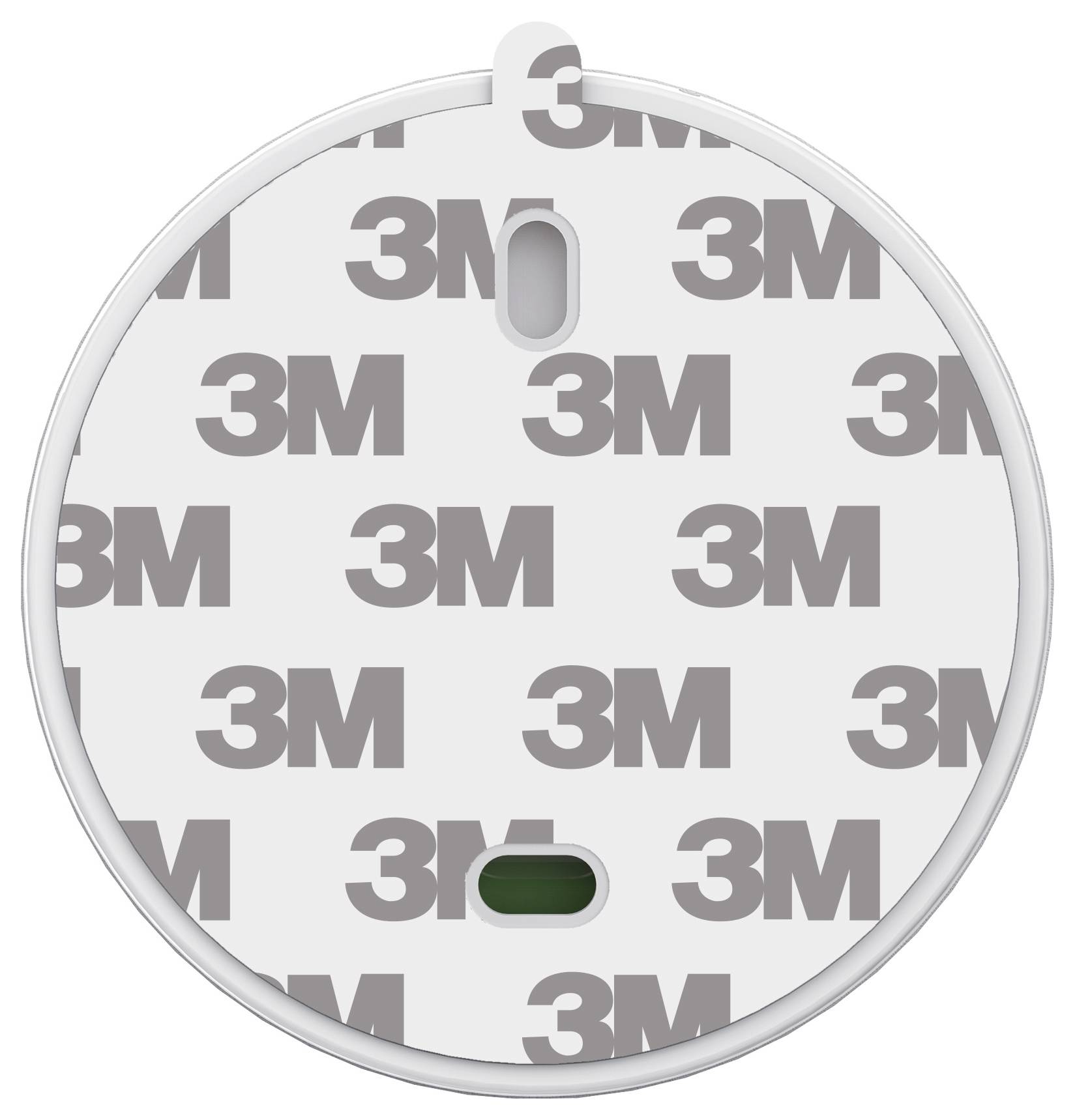 Eine runde Scheibe mit dem wiederholt aufgedruckten 