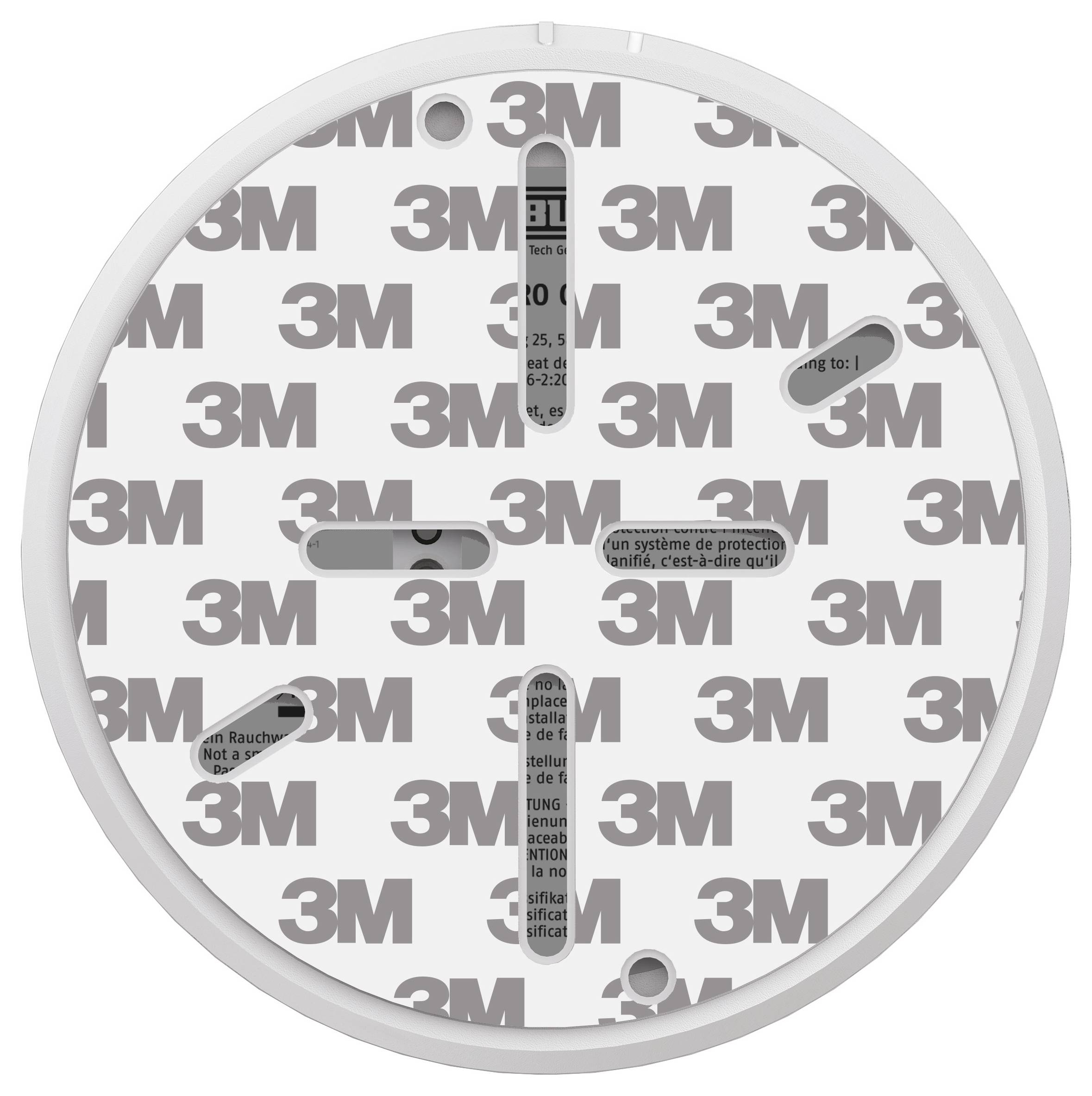 Rundes Haftungspad mit wiederholt aufgedrucktem „3M