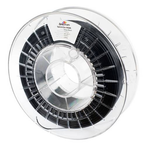Spectrum Filaments 81683 Filament PEBA flexibel, chemisch beständig 1.75 mm 800 g Deep Black, Schwa