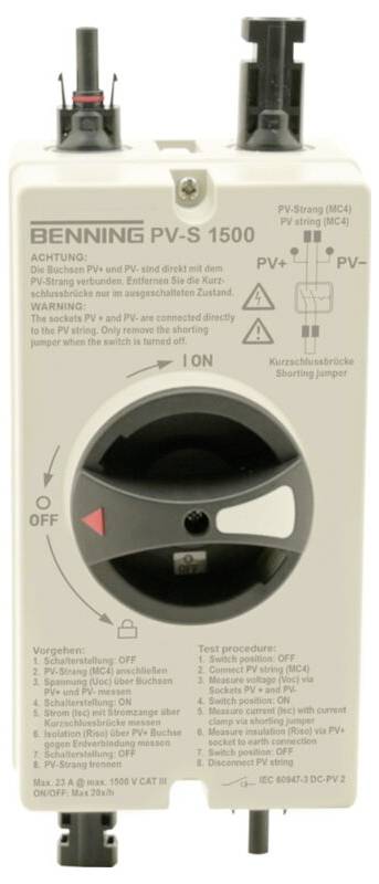 Benning PV-S 1500 Photovoltaik-Messgerät