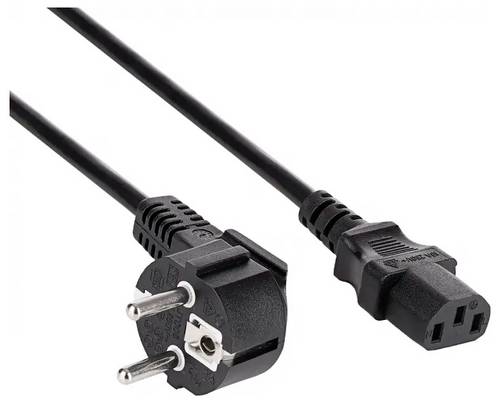 Akyga Strom Anschlusskabel [1x Schutzkontakt-Stecker - 1x Kaltgeräte-Buchse C13] 10 m Schwarz