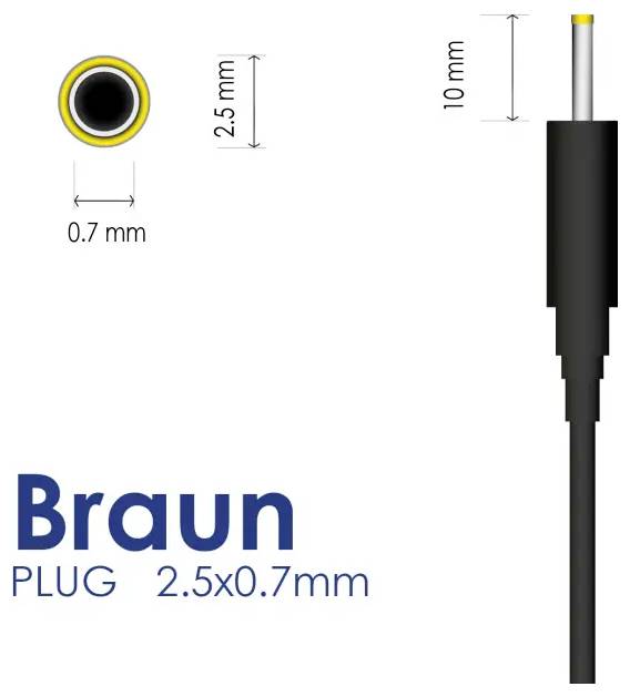 „Braun-Stecker, 2,5x0,7 mm