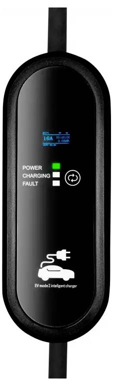 Anzeigefeld der Ladestation für Elektrofahrzeuge zeigt „16A 72%