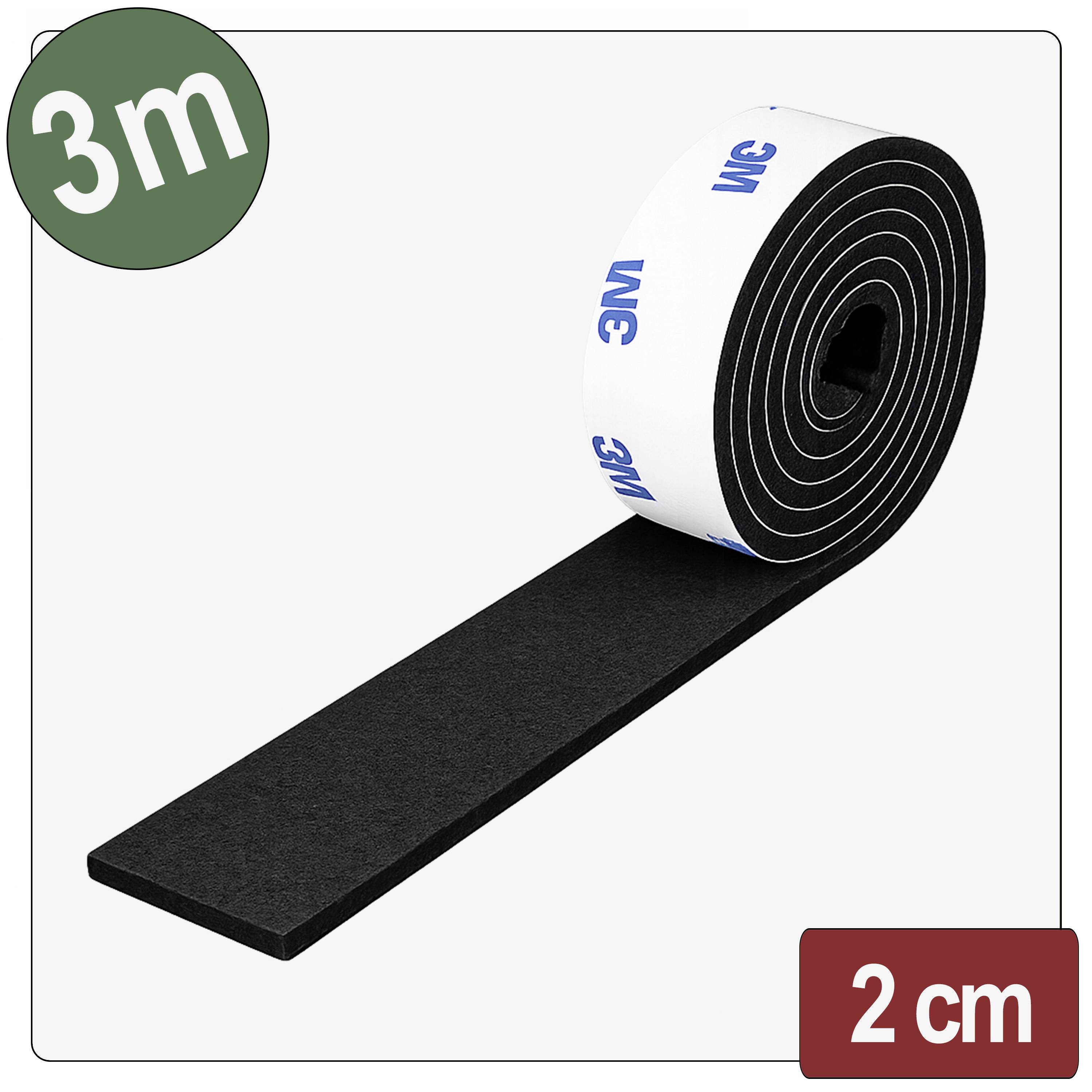 Eine Rolle schwarzes Klebeband mit weißer Rückseite mit der Aufschrift „3M