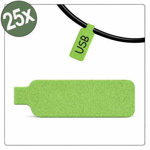 Quadrios 26CA793 26CA793 Kabel-Etikett 20 x 40 mm Farbe Beschriftungsfeld: Grün Anzahl Etiketten: 2