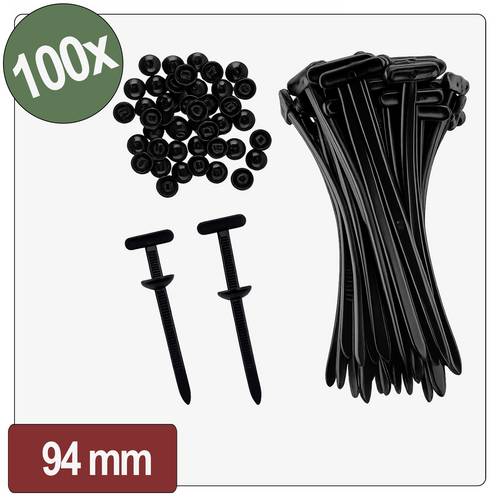 Quadrios 26CA807 Befestigungsclip 26CA807 Schwarz 100 St.