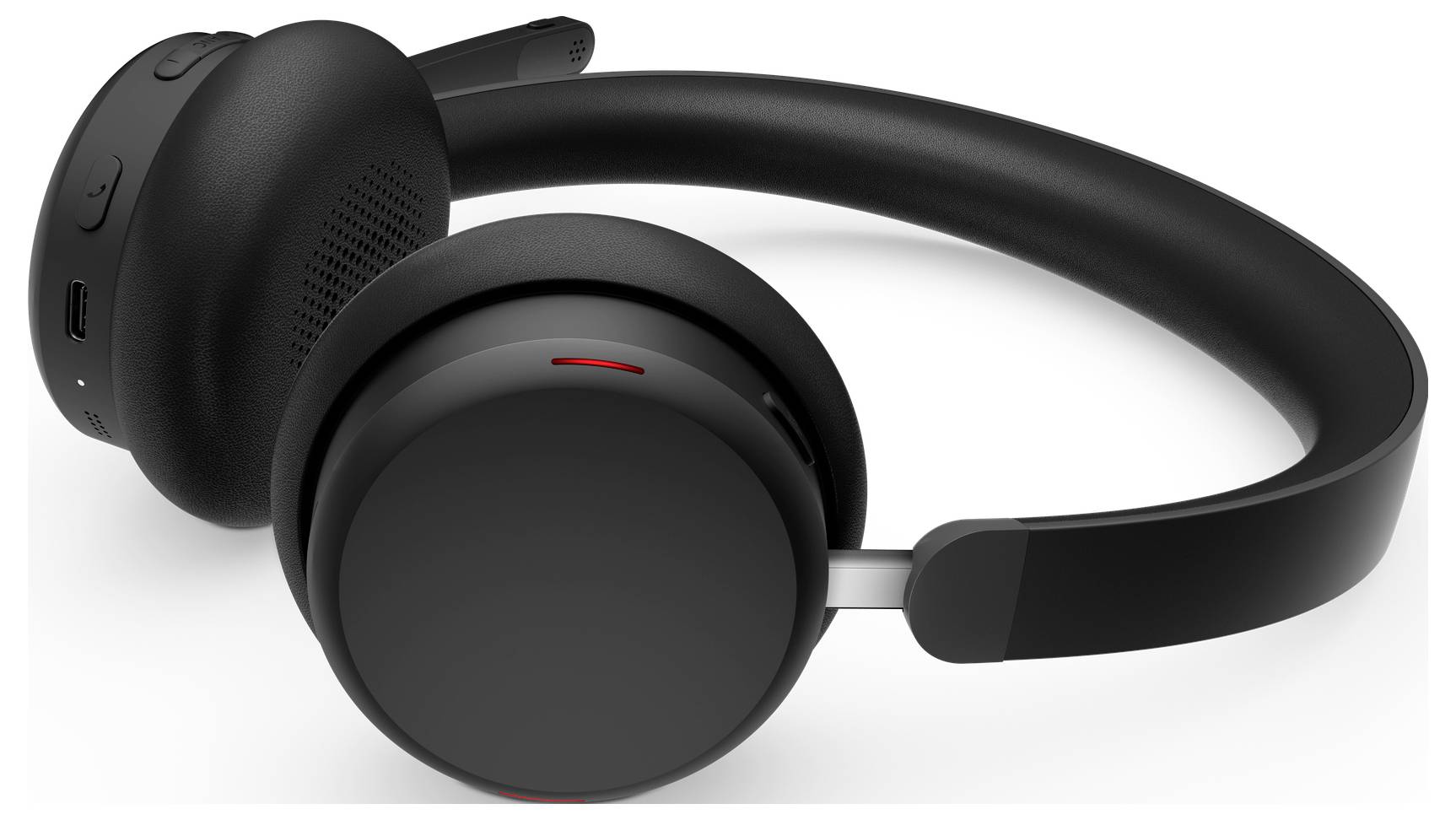 Over-Ear-Kopfhörer in Schwarz mit kabellosem Design, eleganter Optik und gepolsterten Ohrmuscheln, häufig verwendet zum Musikhören oder zur Kommunikation.