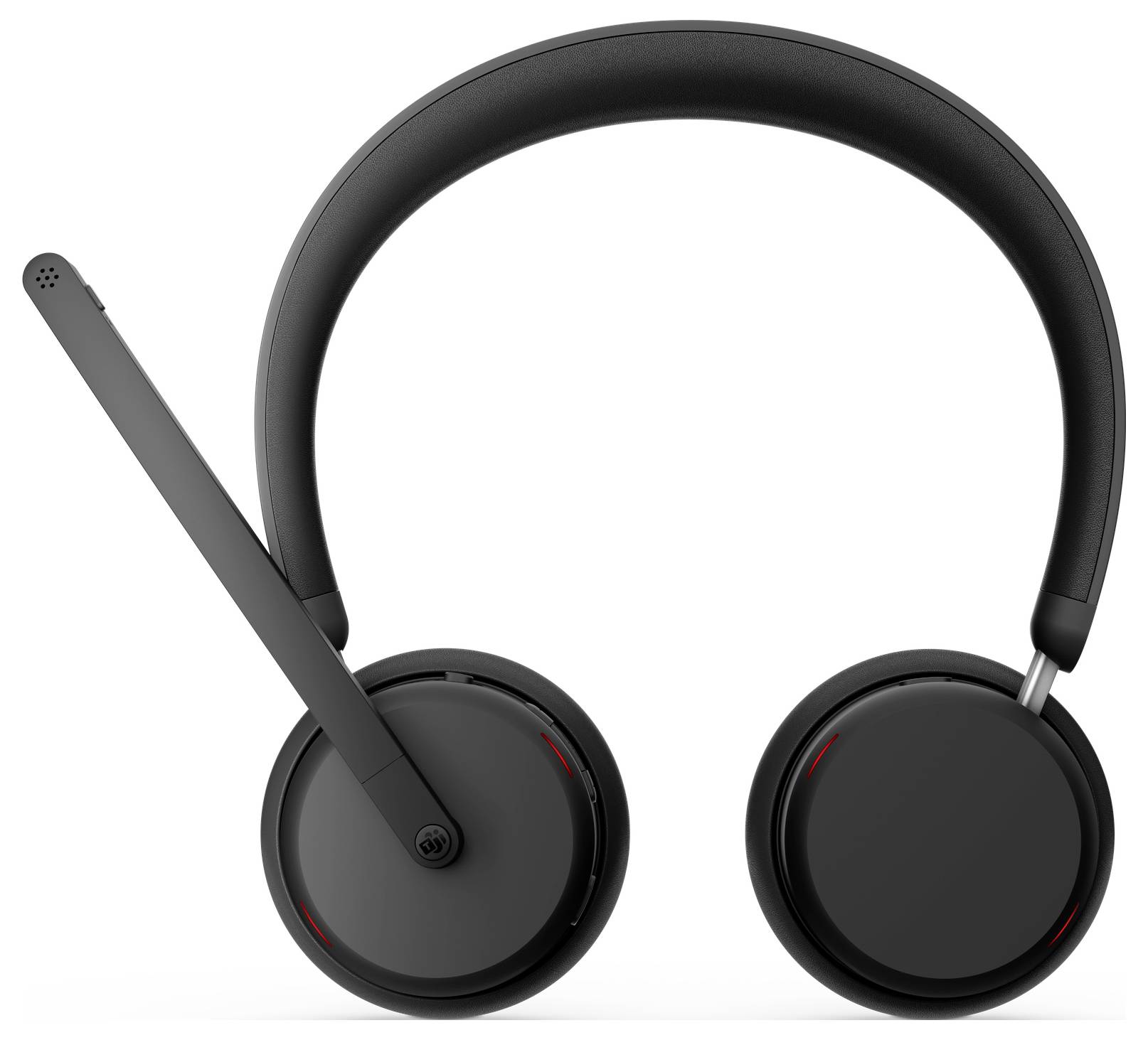Ein schwarzes Over-Ear-Headset mit angebrachtem Mikrofon auf der linken Ohrmuschel, entwickelt für Kommunikation und Audiowiedergabe.