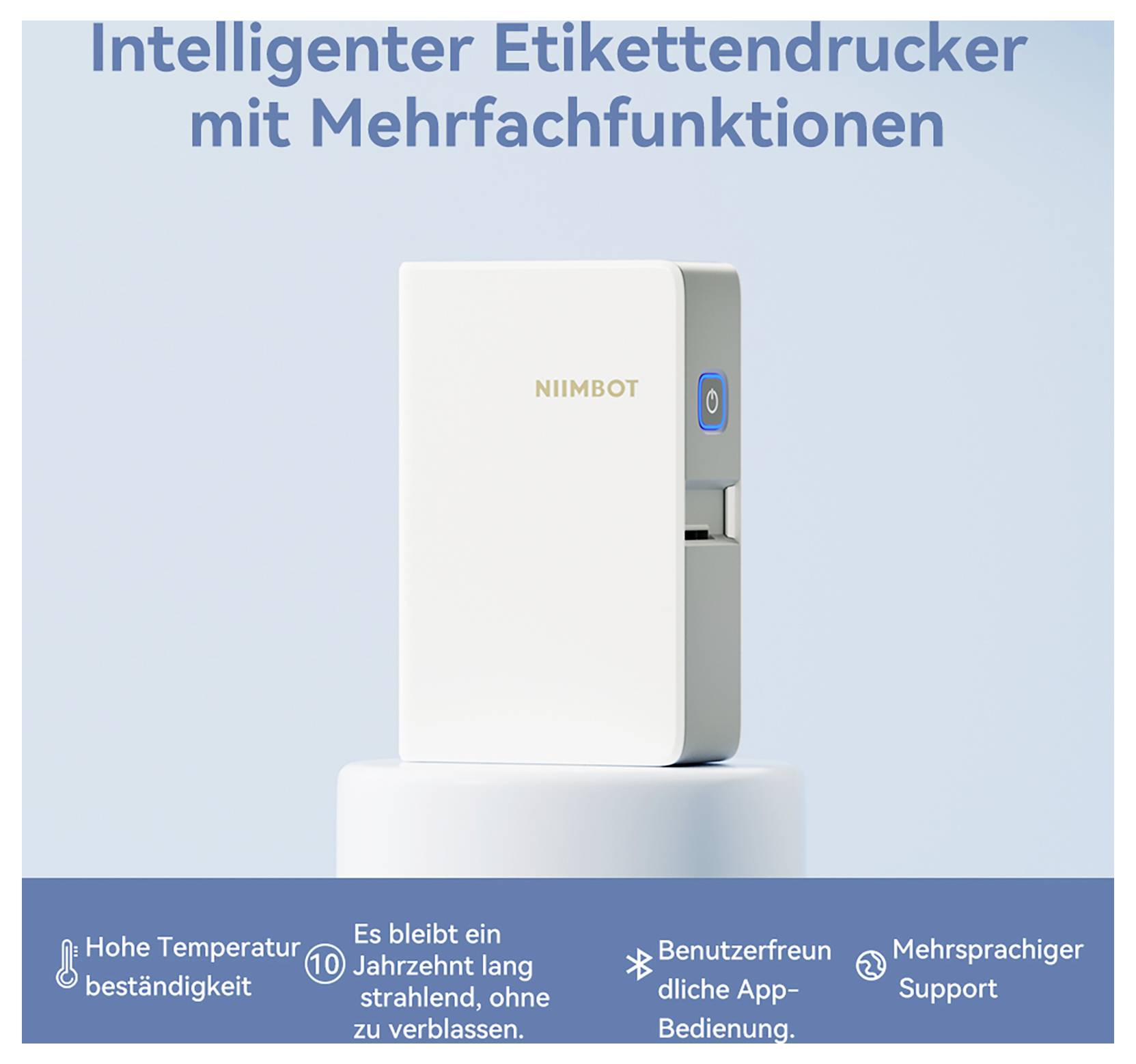 NIIMBOT Etikettendrucker Thermotransfer 203 x 203 dpi Etikettenbreite (max.): 12 mm