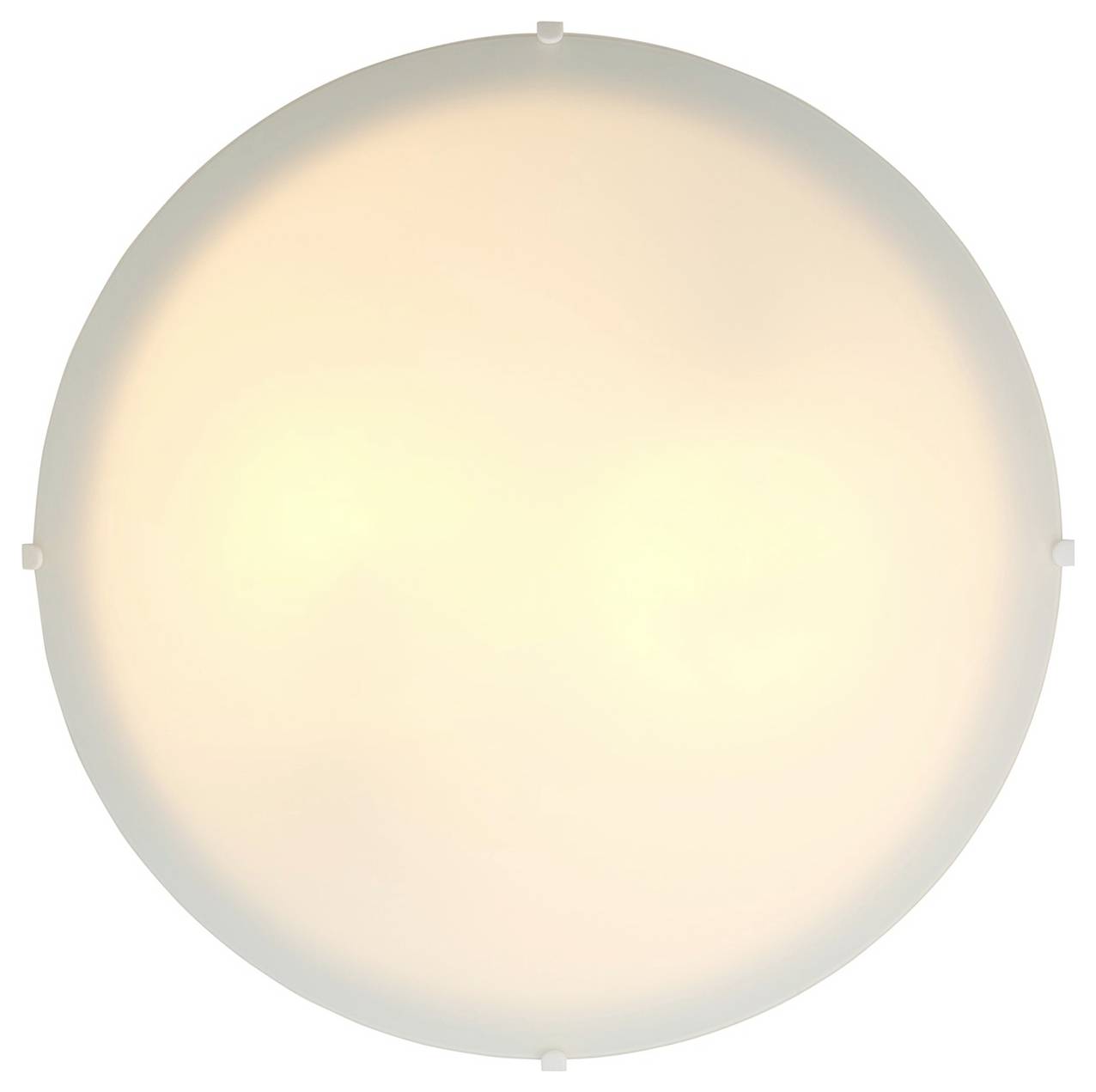 Eine kreisförmige, leuchtende Leuchte strahlt ein weiches, warmes gelbliches Glühen aus, möglicherweise eine Deckenleuchte oder Wandleuchte, die Umgebungsbeleuchtung bietet.