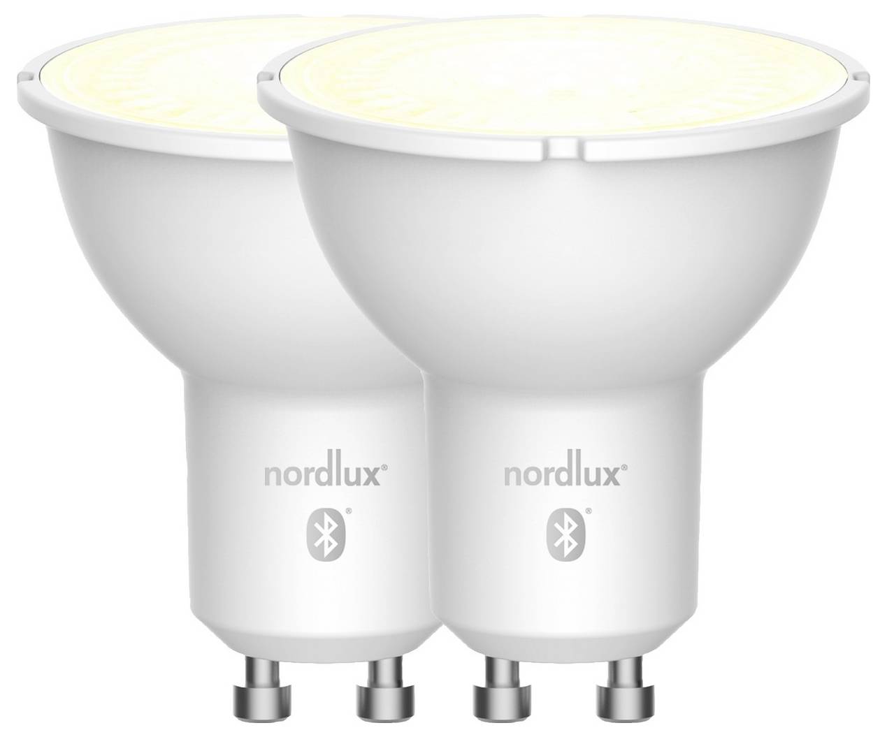 Zwei weiße LED-Glühbirnen mit 