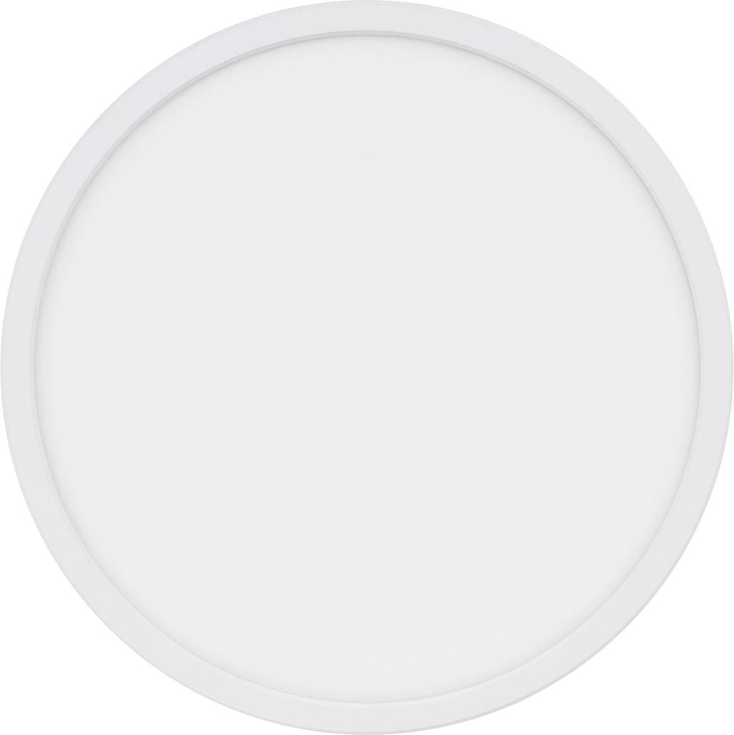 Ein rundes, flaches weißes Panel mit einfachem Design, möglicherweise eine Deckenleuchte oder Dekorativvorrichtung, gezeigt auf einem einfachen Hintergrund.