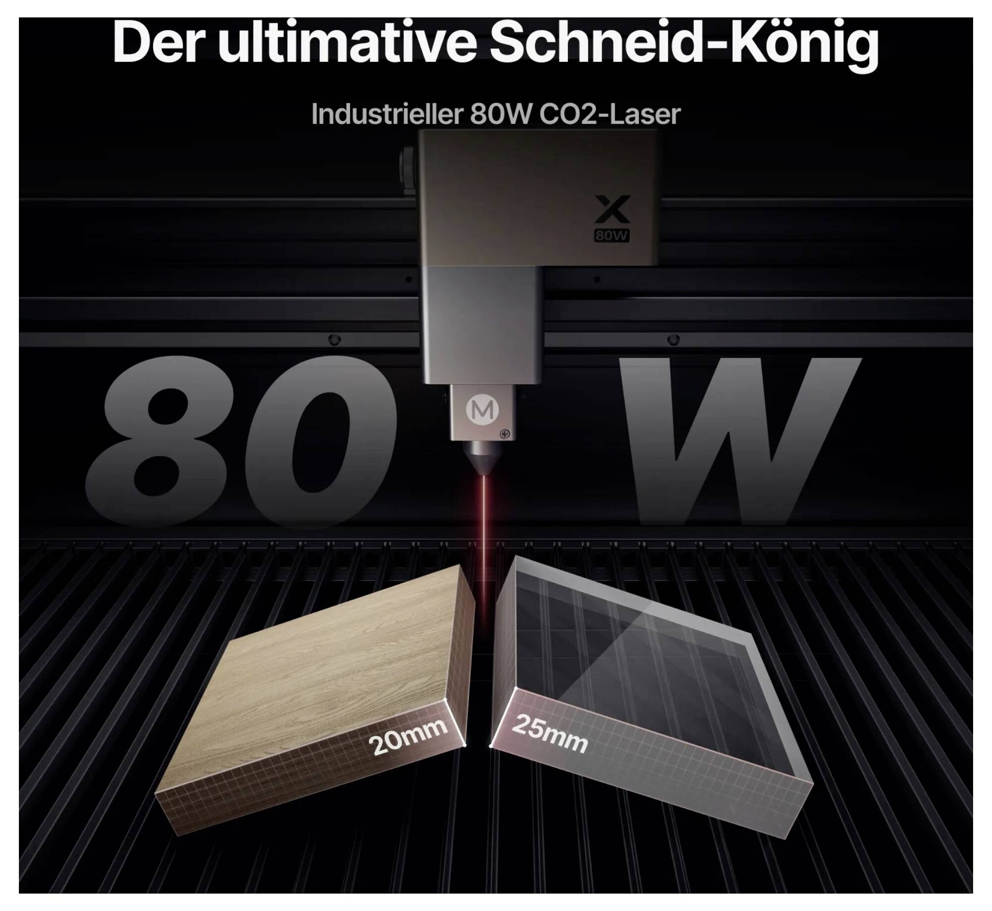 XTool P3 80W Flaggschiff-CO2-Laserschneider mit intelligenter Automatisierung
