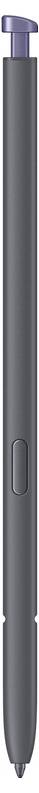 Ein eleganter grauer Stift mit einer Schaltfläche in der Nähe der Spitze, geeignet für digitale Tablets und Touchscreen-Geräte.