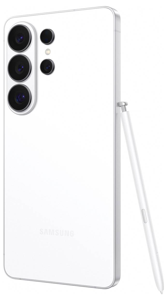 Seitenansicht eines Smartphones in einer dunklen Schutzhülle, die das Kameramodul mit drei Kameraobjektiven und zwei sichtbaren Seitentasten hervorhebt.