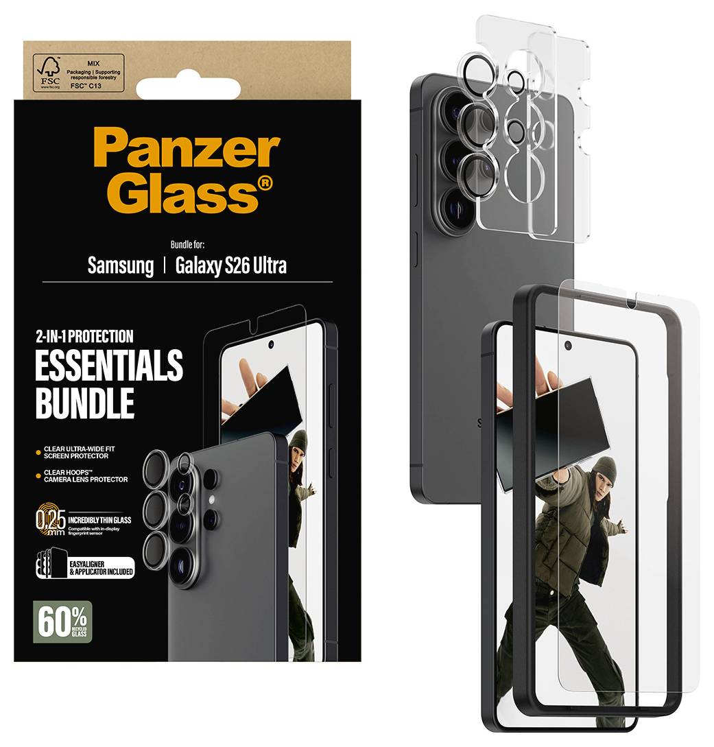 Kameralinsen-Schutz für Samsung Galaxy S26 Ultra von PanzerGlass, mit der Bezeichnung „Hoops Clear Edition