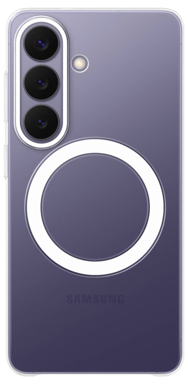 Ein Smartphone mit einer dreifachen Kameraanordnung und einem kreisförmigen Design auf der Rückseite in einer metallischen Farbtönung.