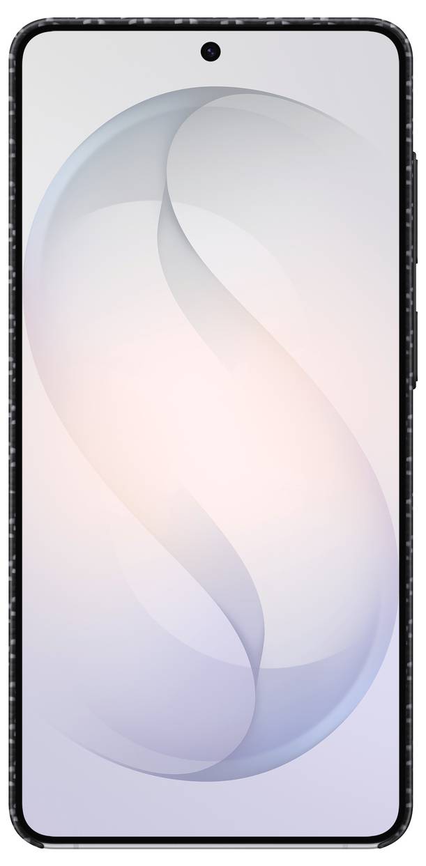 Ein elegantes Smartphone mit einem leuchtenden abstrakten 