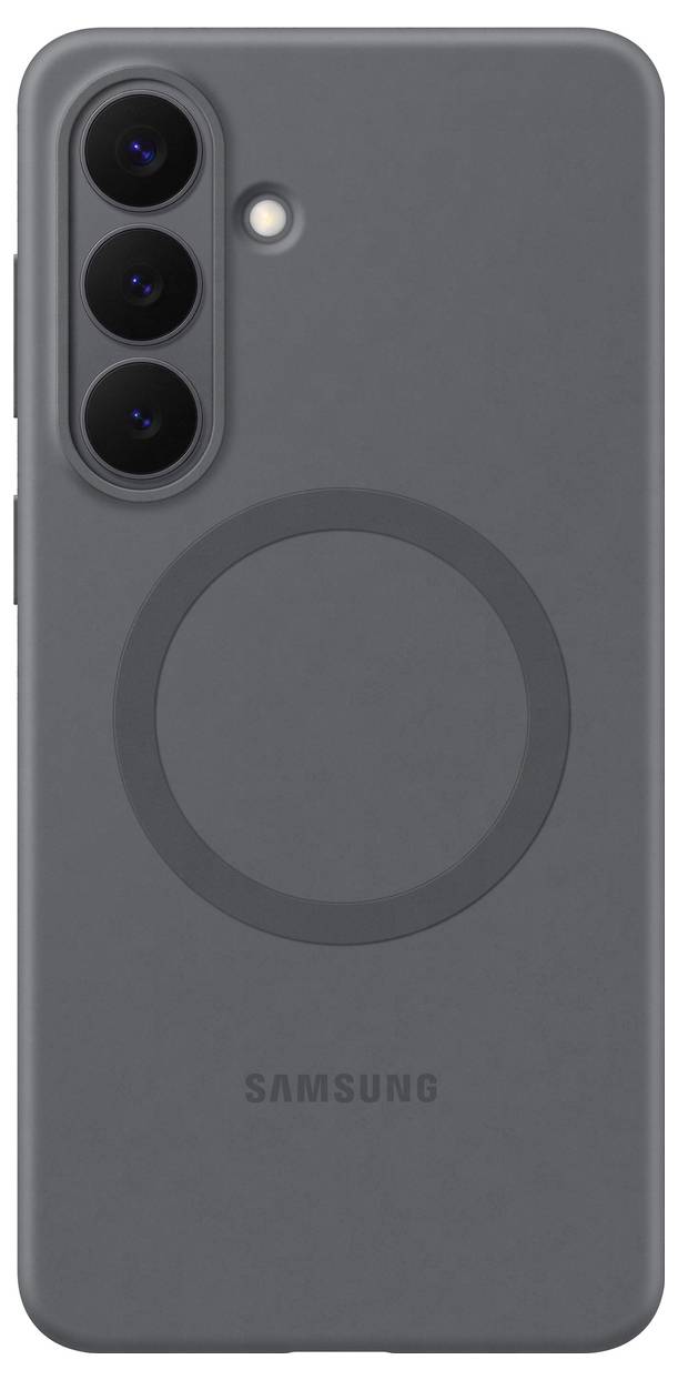 Ein Smartphone, das auf seinem Bildschirm eine abstrakte Hintergrund mit einem Farbverlauf von Violett und Rosa mit einem verschlungenen Schleifendesign anzeigt.