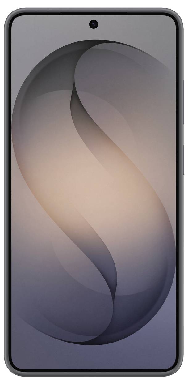 Smartphone mit modernem, elegantem Design, großem Bildschirm, schmalen Rändern und zentraler Frontkamera.