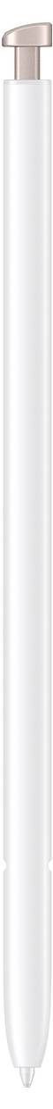 Ein schlanker, weißer zylindrischer Stift mit einer Roségold-Akzentuierung an der Spitze, die ein minimalistisches und elegantes Design andeutet.