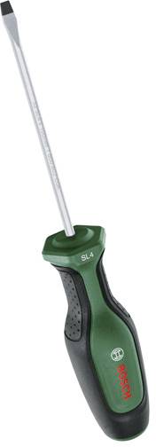 „SL4-Schraubendreher mit grünem und schwarzem Griff, mit Schlitzschraube-Design.