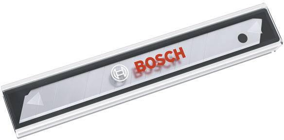 Ein Bosch-Solarmodul mit schlankem rechteckigem Design, das das Bosch-Logo prominent in Rot auf einer dunklen Oberfläche zeigt.
