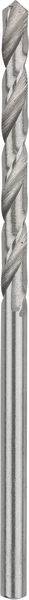Eine Nahaufnahme eines Metallbohrers mit spiralförmigen Nuten, entwickelt zum präzisen Bohren in Materialien wie Holz oder Metall, vor weißem Hintergrund.