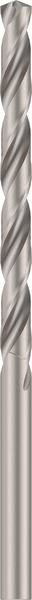 Ein Nahaufnahmebild eines silbernen Fräsbohrers, das seine spiralförmigen Nuten und zylindrische Form zeigt, die für Fräsanwendungen verwendet wird.