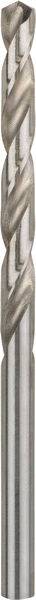 Ein Nahaufnahmebild eines Metallbohrers, das seine spiralförmigen Nuten und scharfe Spitze zeigt, wird zum Bohren präziser Löcher in Materialien verwendet.