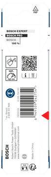 # Bosch Expert Verpackung für ein Sägeblatt mit QR-Code, Barcode und Produktdetails wie 100 VL.