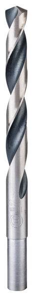 Ein Metallbohrer mit Spiraldesign, mit glänzender Oberfläche, wird zum Bohren präziser Löcher in verschiedenen Materialien verwendet.