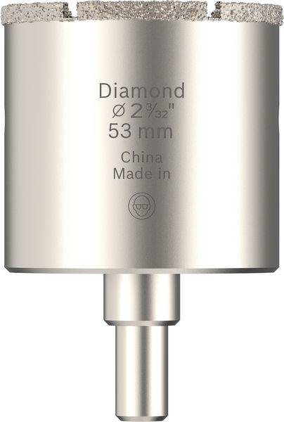 'BOSCH EXPERT', 'BOSCH PRO', Barcode, verschiedene Symbole, die Produktdetails anzeigen, 'Robert Bosch Power Tools GmbH', hergestellt in China.