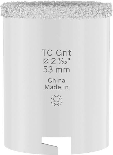 Ein zylindrischer Bohrer mit der Bezeichnung „TC Grit Ø 2 3/32