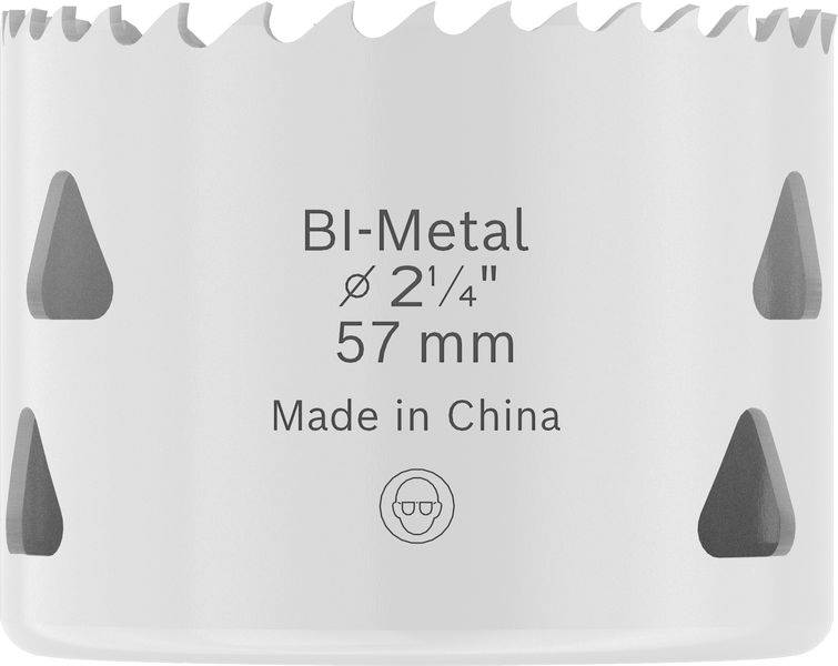 Eine Lochsäge mit der Aufschrift „Bi-Metall ø 2¼