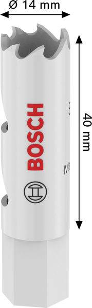 Eine Lochsäge mit den Abmessungen „Ø 14 mm