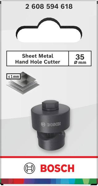Bosch Blech-Handlochstanze, 35 mm, zum Schneiden von Blech bis 1 mm Dicke. Modellnummer 2 608 594 618.