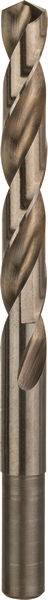 Ein Metallbohrbit mit spiralförmiger Rillenausführung, wahrscheinlich zum Bohren oder Schneiden in Materialien wie Holz oder Metall verwendet.