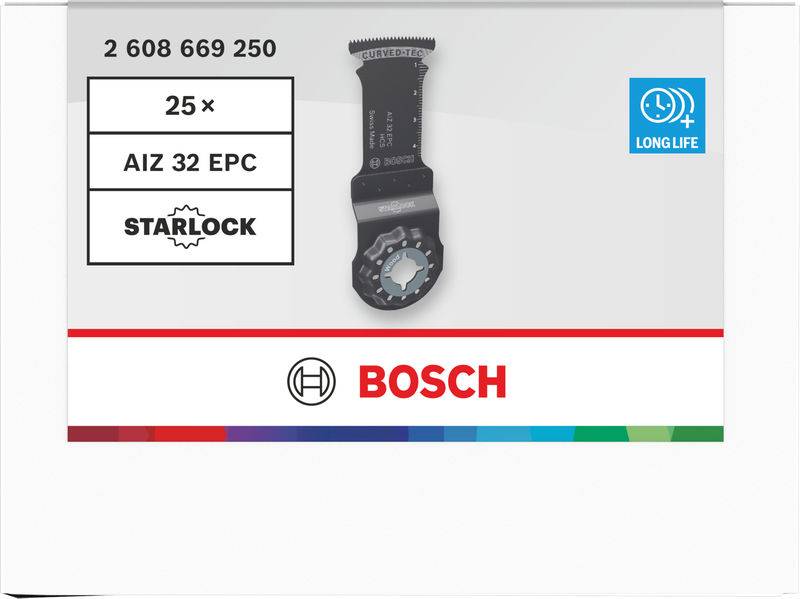 Bosch Starlock AIZ 32 EPC Sägeblatt-Verpackung mit dem Symbol 