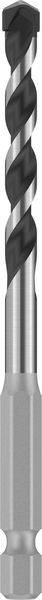 Ein metallischer Bohrer mit schraubenförmiger Nuten-Design, der zum Erstellen von Löchern in Materialien wie Holz oder Metall verwendet wird.