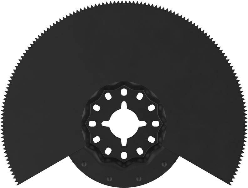 Ein Kreissägeblatt mit scharfen, gleichmäßig angeordneten Zähnen, entwickelt zum Durchschneiden von Materialien; verfügt über ein zentrales Befestigungsloch.