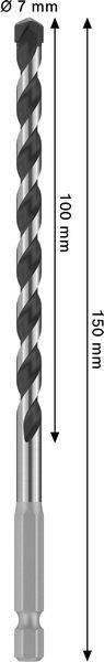 Bosch Accessories 2608706984 Stein-Spiralbohrer 1St.
