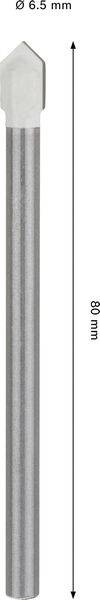 Ein Bohrmeißel mit 6,5 mm Durchmesser und 80 mm Länge.