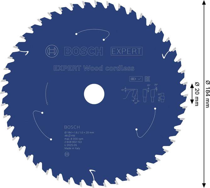 Kreissägeblatt mit der Bezeichnung „BOSCH EXPERT Holz Akku