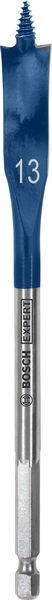 Ein Metallspatenbohrer mit einem blauen Kopf und der Nummer „13