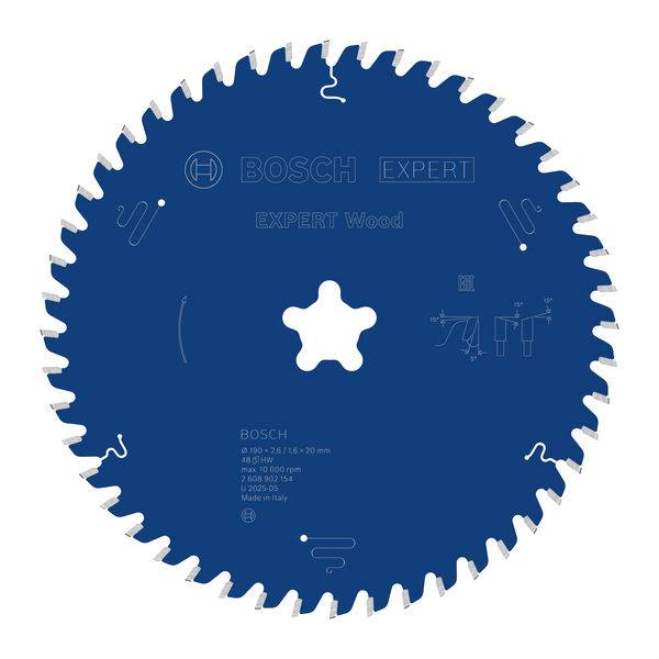 Ein Kreissägeblatt für Holz mit der Bezeichnung „Bosch Expert Wood